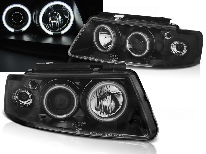 Predné svetlá VW Passat B5 CCFL Angel Eyes Black