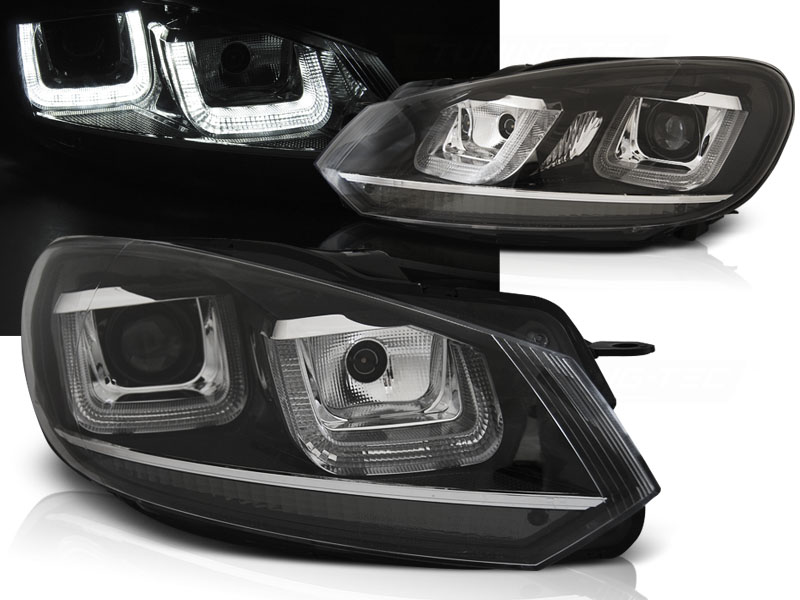 Predné svetlá VW Golf 6 U-Type Line Black Chrome