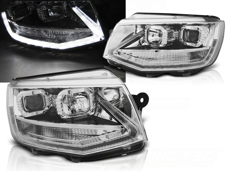 Predné svetlá VW T6 DRL LED Chrome