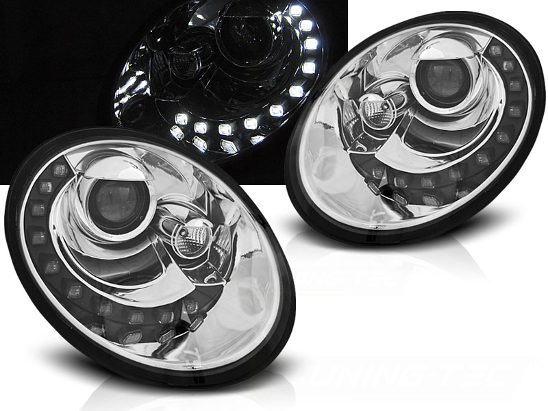 Predné svetlá VW New Beetle 06-12 LED Chrome