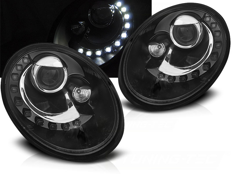 Predné svetlá VW New Beetle 06-12 LED Black