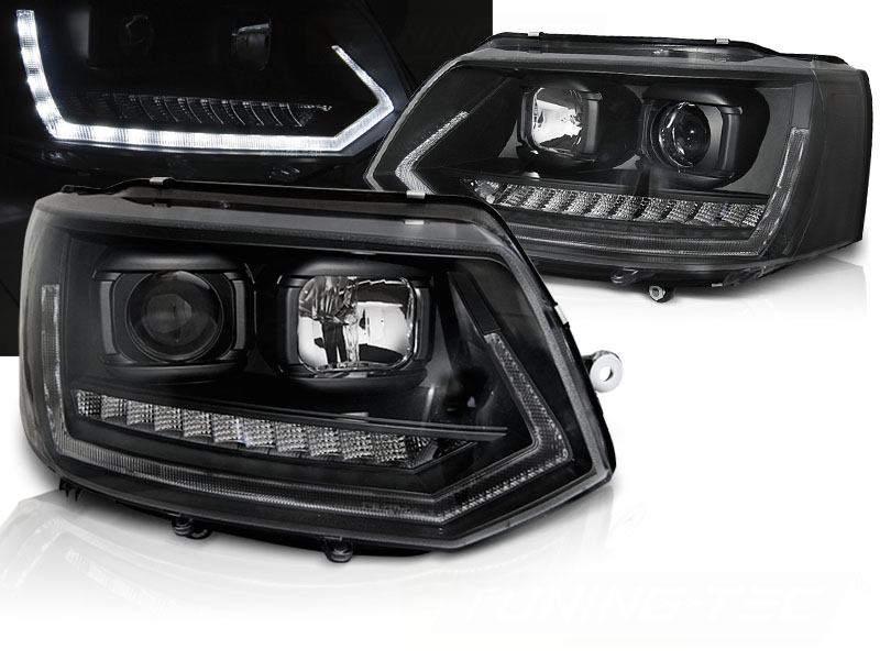 Predné svetlá VW T5.1 10-15 Tube Light Dynamic Black