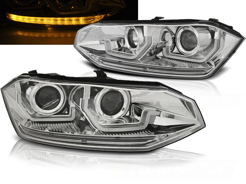 Predné svetlá VW Polo 2G Dynamic Chrome
