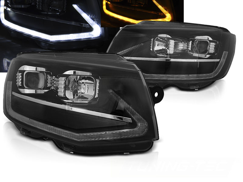 Predné svetlá VW T6 Tube Light LED Dynamic Black