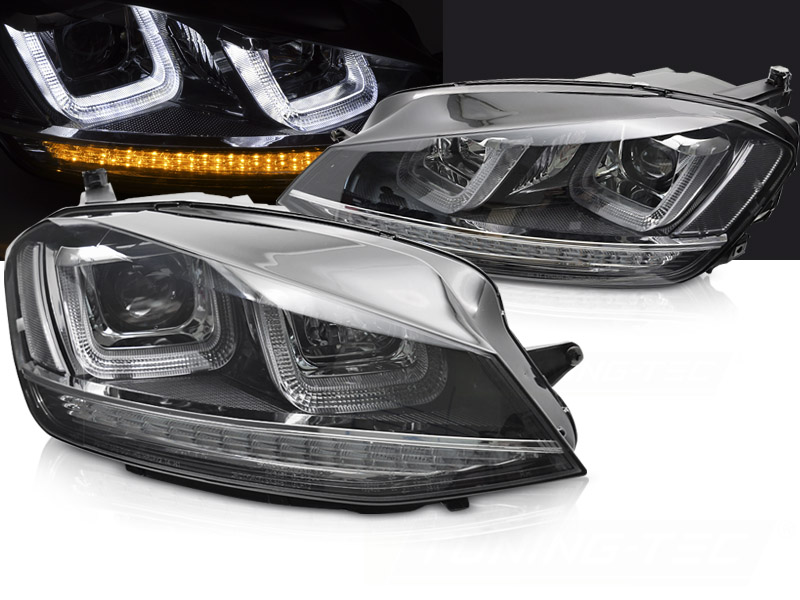 Predné svetlá VW Golf 7 U-Type Line Dynamic Chrome