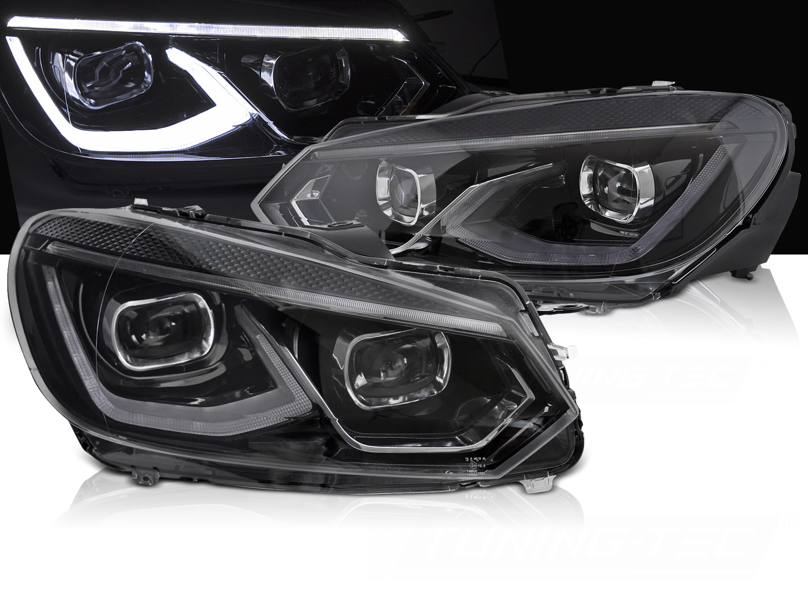 Predné svetlá VW Golf 6 Full LED Black
