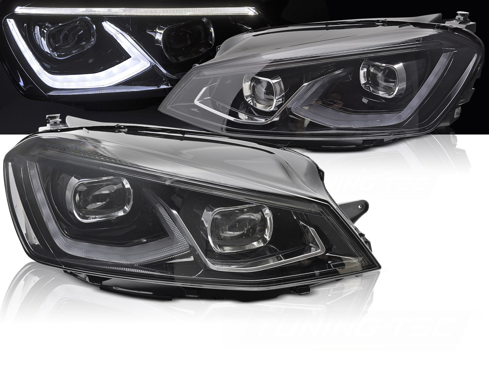 Predné svetlá VW Golf 7 Full LED Black