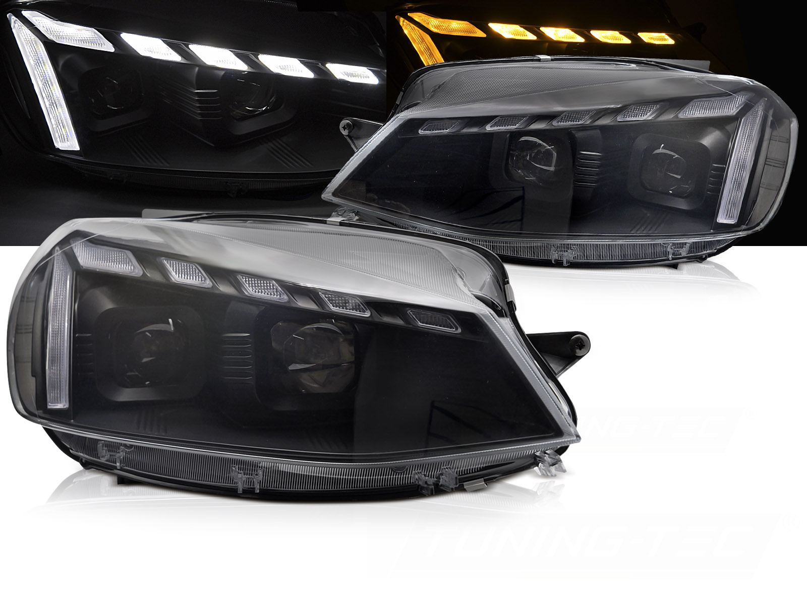 Predné svetlá VW Golf 7 17-19 LED Dynamic Black