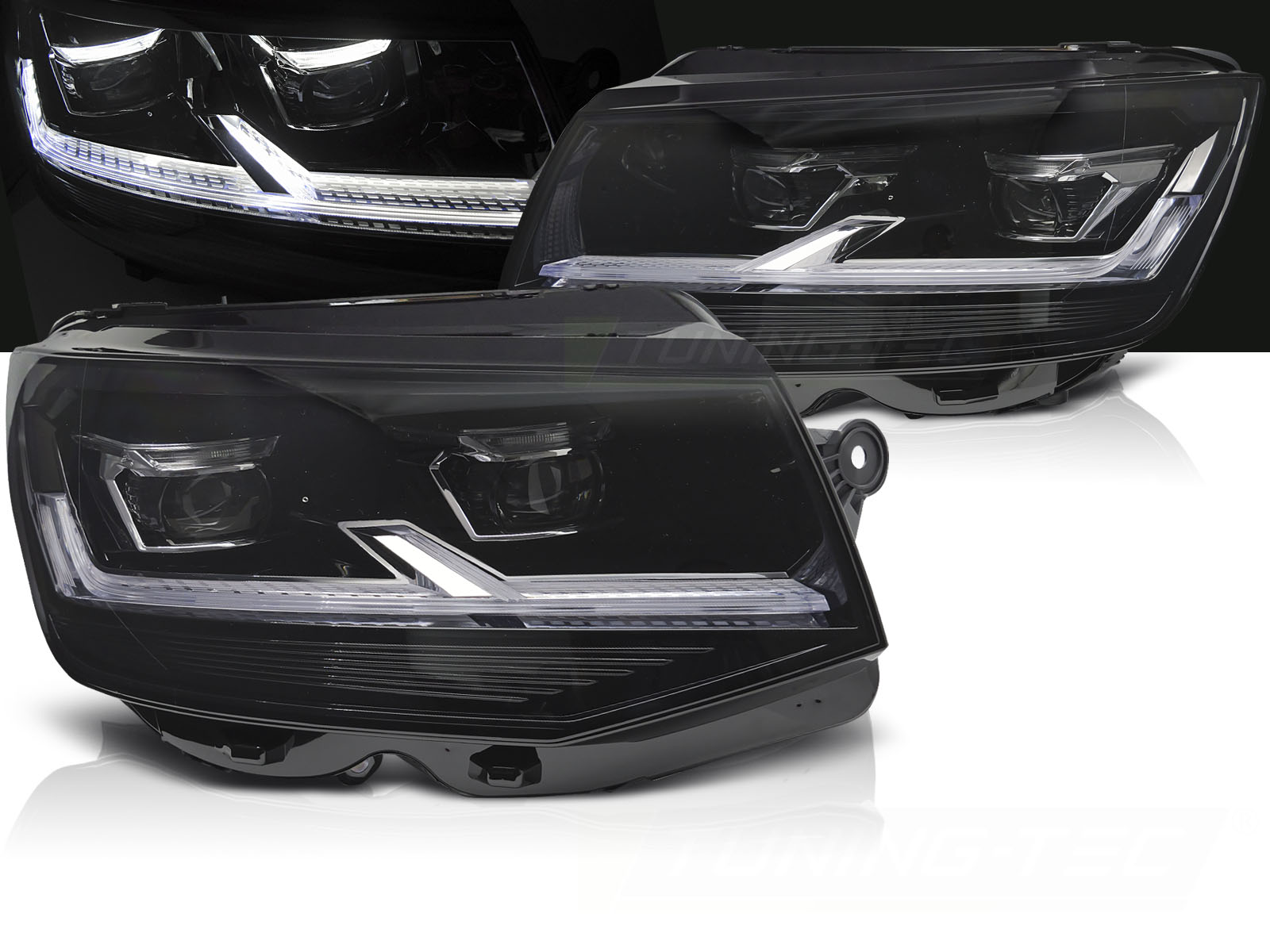 Predné svetlá VW T6 DRL Full LED Black