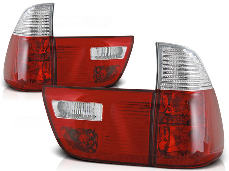 Zadné svetlá BMW E53 X5 99-03 Clear Red