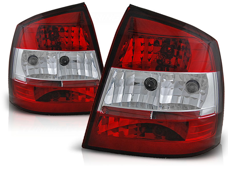 Zadné svetlá Opel Astra G HB Clear Red White