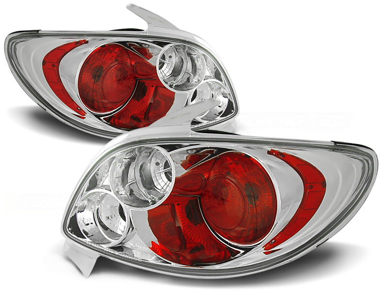 Zadné svetlá Peugeot 206 98-08 Chrome