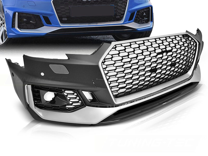 Predný nárazník Audi A4 B9 15-19 Sport PDC Black Silver