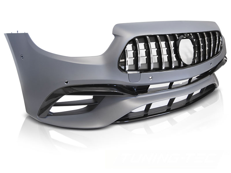Predný nárazník Mercedes W213 20-23 Look Sport PDC Chrome