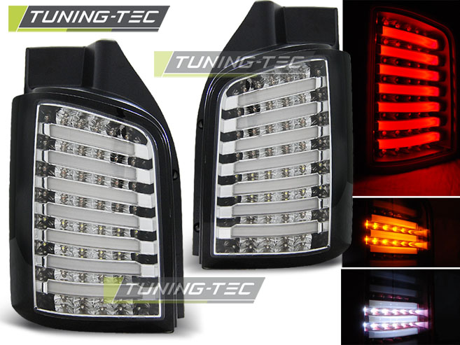 Zadné svetlá VW T5 03-15 LED Black Chrome