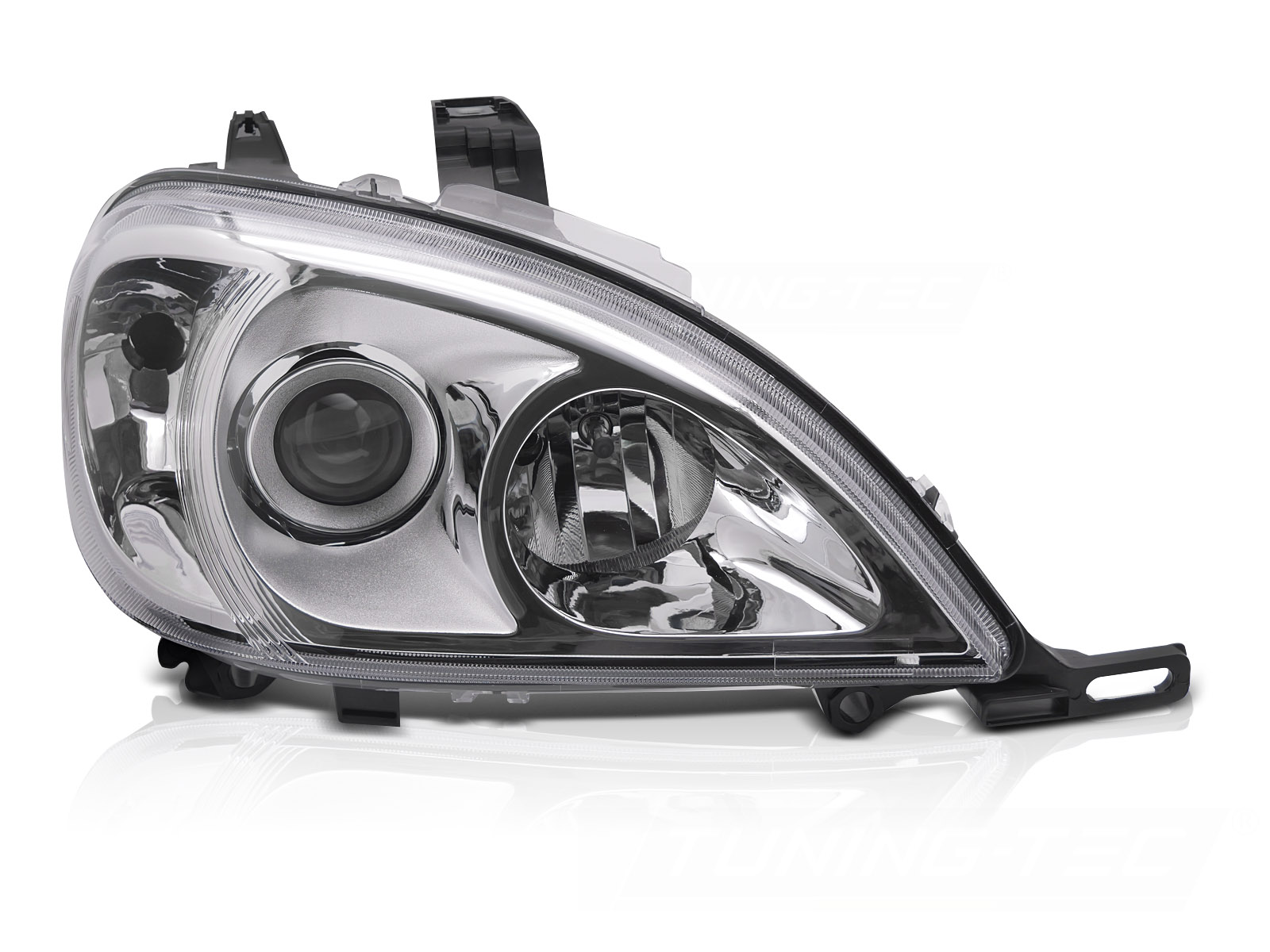 Predné svetlo Mercedes M-Class W163 01-05 Chrome (pravé)