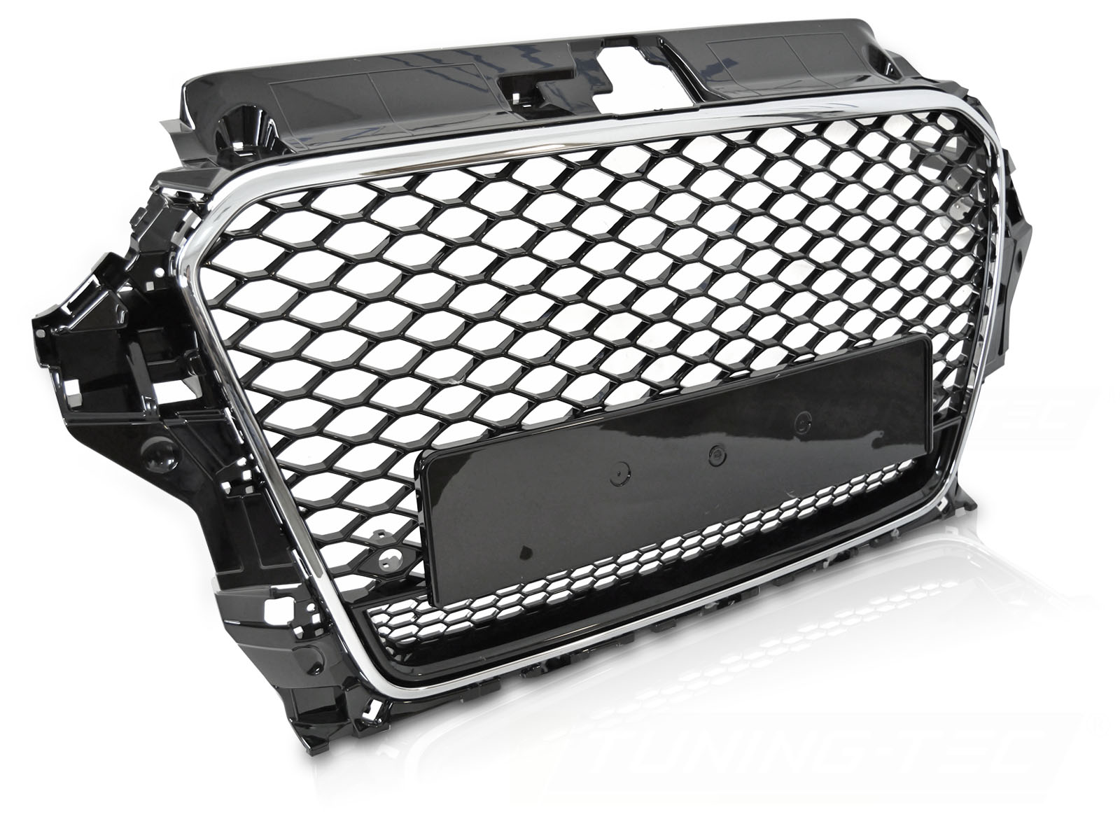 Predná maska Audi A3 8V 12-16 Sport Glossy Black Chrome PDC