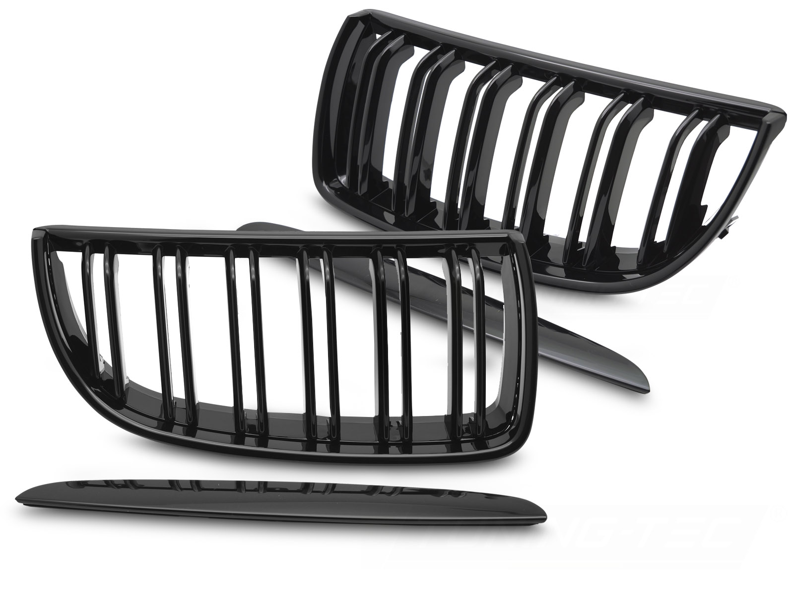 Predné masky BMW E90 / E91 05-08 Sport Glossy Black Double Bar