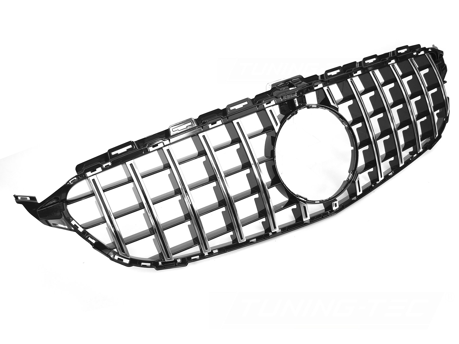 Predná maska Mercedes C W205 14-21 / S205 14-21 / C205 15-23 / A205 16-23 GT Style Black-Chrome