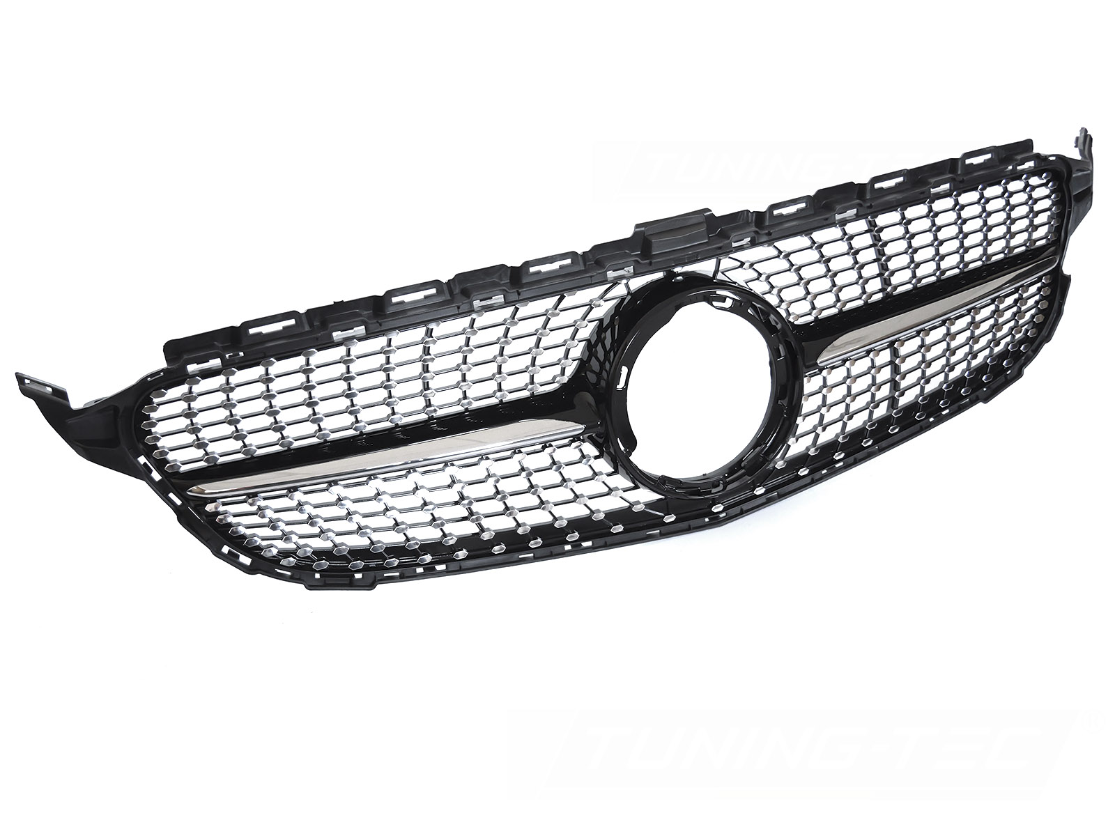Predná maska Mercedes C-Class W205 / S205 / C205 / A205 18-23 Diamond Black-Chrome