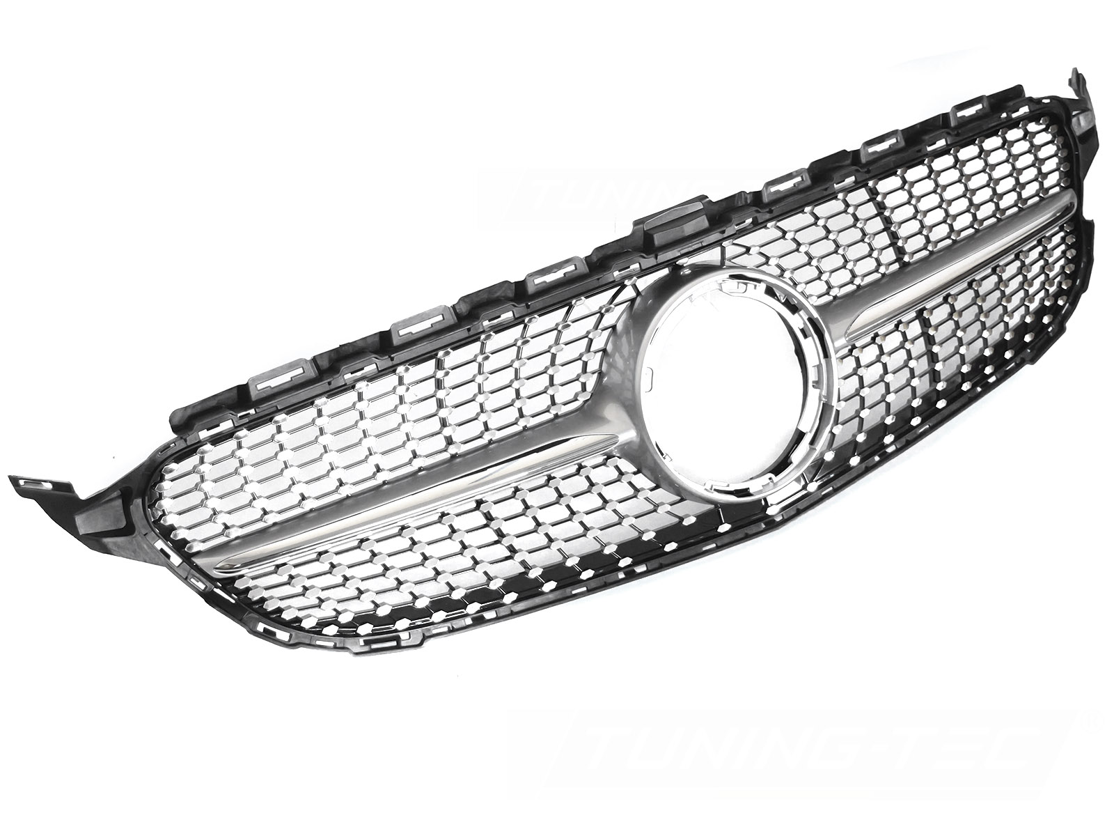 Predná maska Mercedes C-Class W205 / S205 / C205 / A205 18-23 Diamond Silver-Chrome