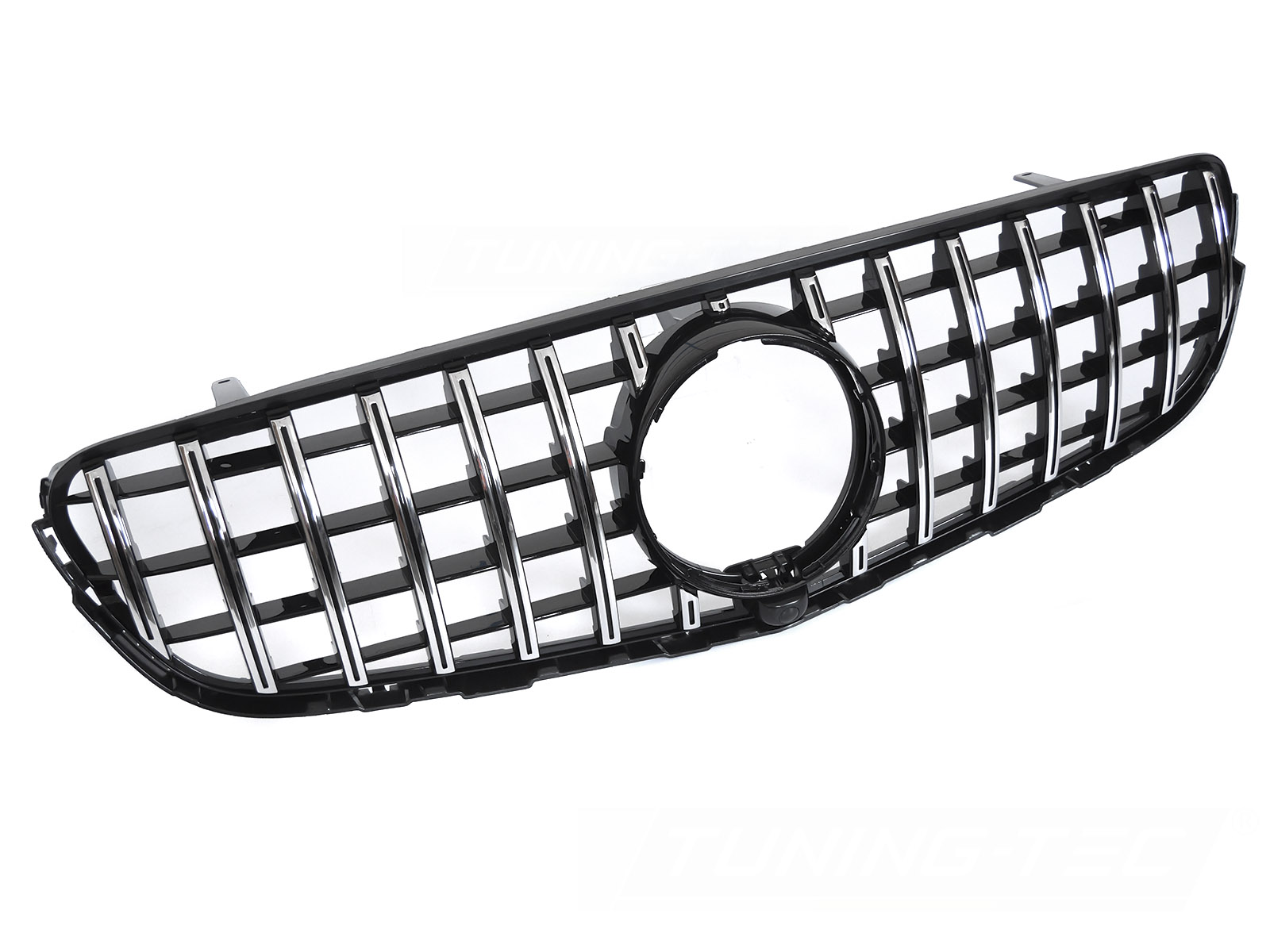 Predná maska Mercedes GLC W253 15-18 GT Style Black-Chrome s otvorom pre kameru