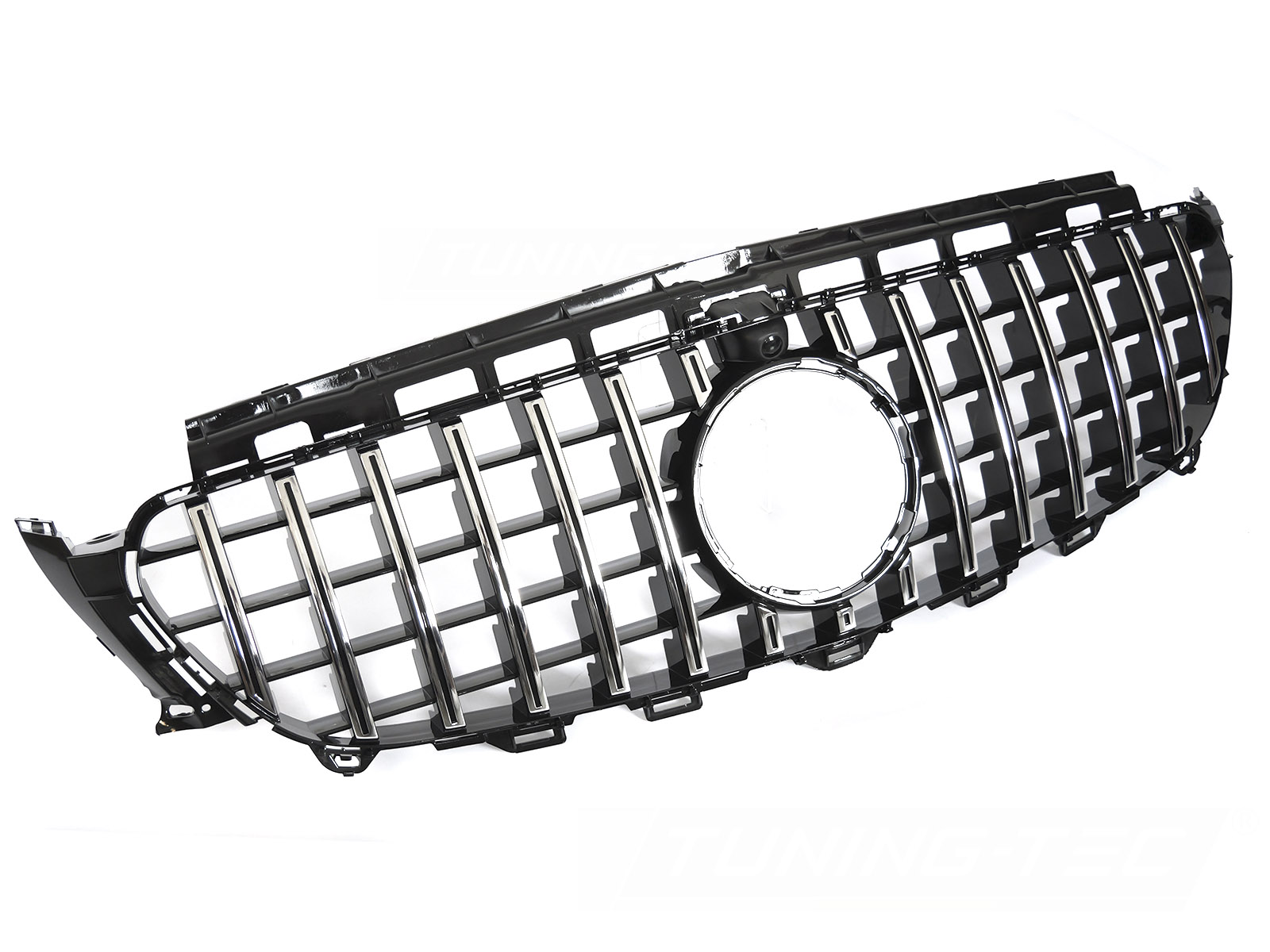 Predná maska Mercedes E-Trieda W213 / S213 16-19 GT Style Chrome Black with Camera Hole