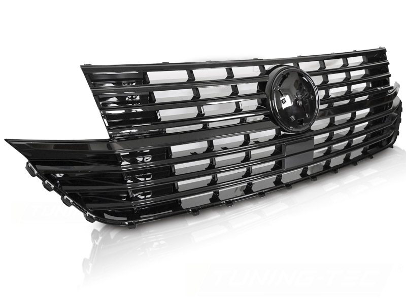 Predná maska VW T6.1 20- Glossy Black s podkladom pre logo