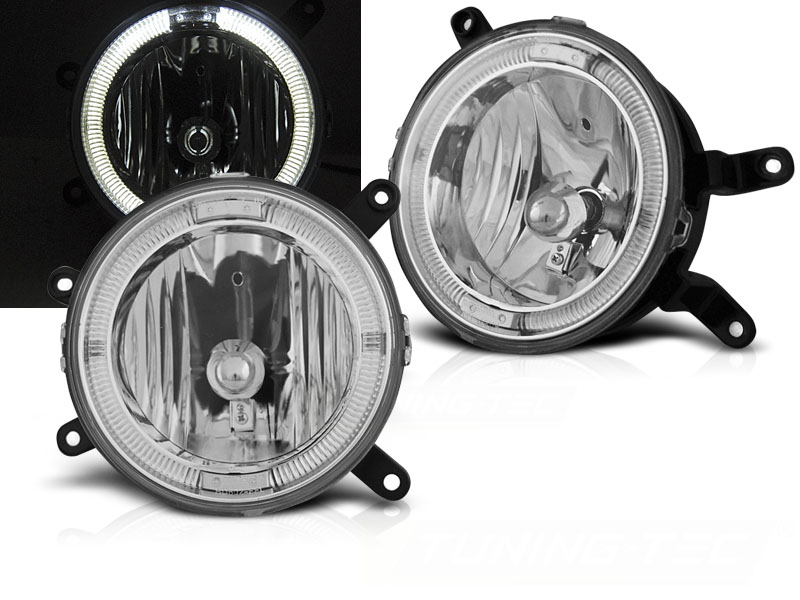 Hmlové svetlá Ford Mustang 04-09 Angel Eyes Chrome