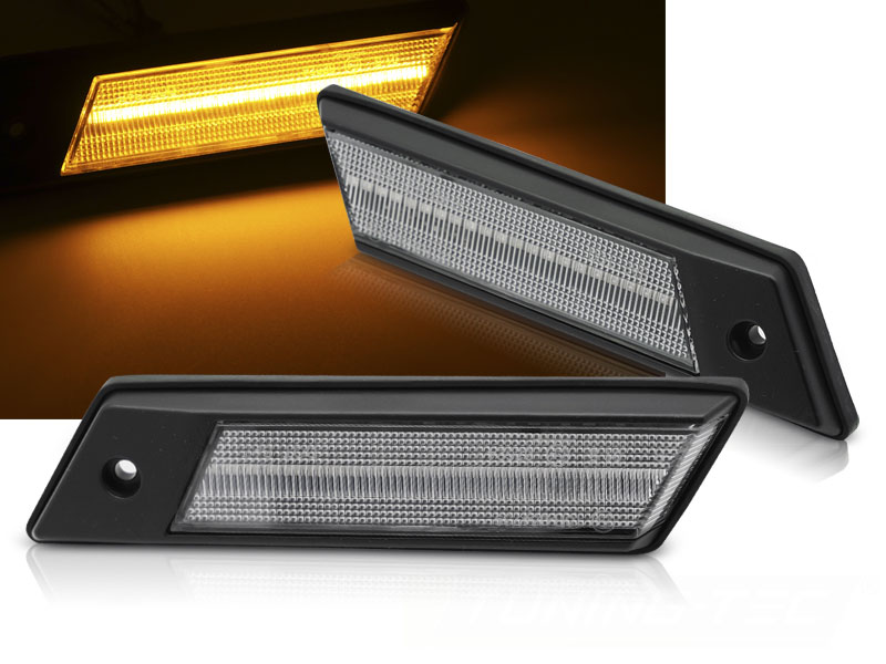 Bočné smerovky BMW E30 / E28 / E24 / E23 Chrome LED SEQ