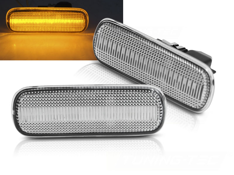 Bočné smerovky do zrkadla Citroen C4 04-11 White LED SEQ dynamické