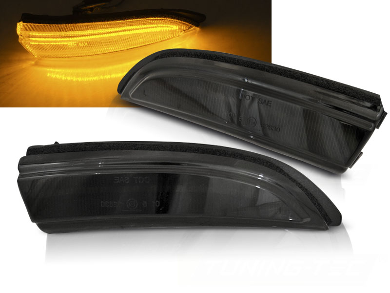 Bočné smerovky Ford Fiesta MK7 13-16 SEQ LED Smoke