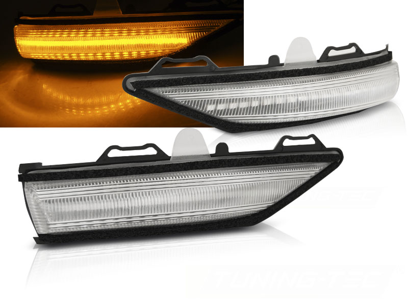 Bočné smerovky do zrkadla Ford Fiesta MK8 17-23 LED White SEQ