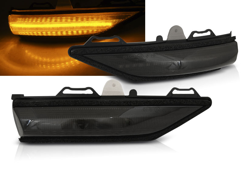 Bočné smerovky do zrkadla Ford Fiesta MK8 17-23 LED Smoke Dynamic Sequential