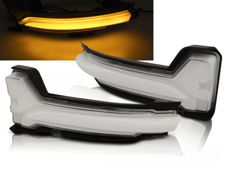 Bočné smerovky do zrkadiel Ford Focus MK4 18-25 White LED SEQ