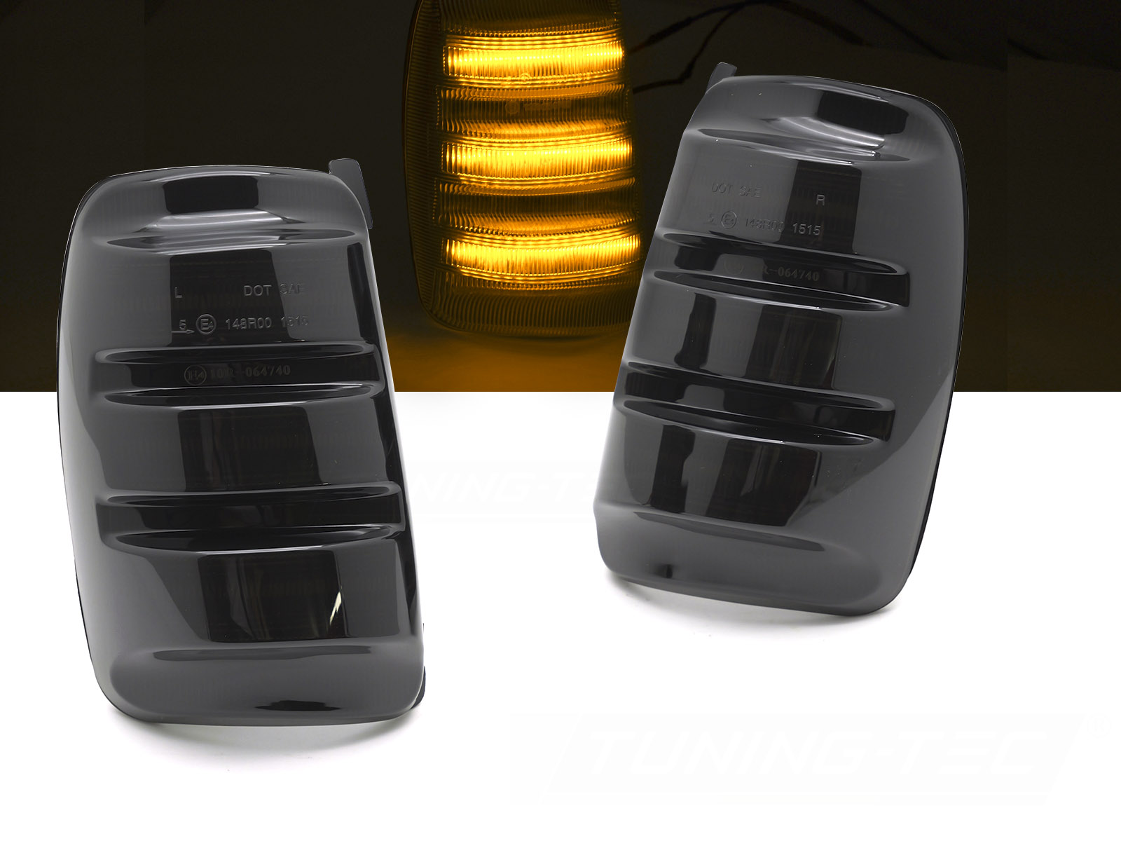 Bočné smerovky do zrkadla Ford Transit 13- Smoke LED SEQ