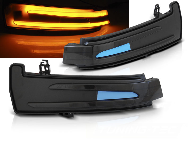 Bočné smerovky do zrkadla Mercedes W204 / W212 / W176 / W221 / W166 / X204 Smoke LED sekvenčné