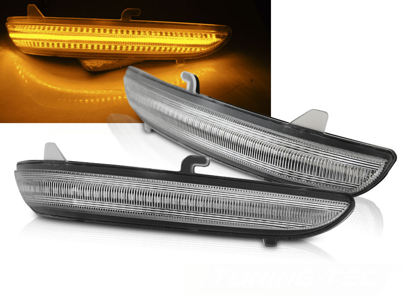 Bočné smerovky do zrkadla Peugeot 208 / 2008 / Citroen C3 White LED SEQ