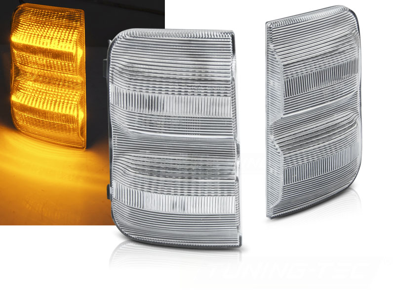 Bočné smerovky do zrkadla Peugeot Boxer / Fiat Ducato / Citroen Jumper 06-18 White LED SEQ