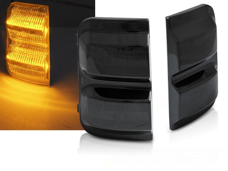 Bočné smerovky v zrkadle Peugeot Boxer / Fiat Ducato / Citroen Jumper 06-18 Smoke LED Sekvenčné