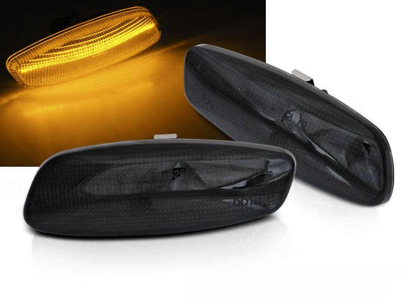 Bočné smerovky do zrkadla Peugeot 207 308 3008 5008 / Citroen C3 C4 C5 Smoke LED Sekvenčné