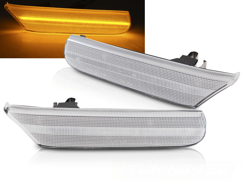 Bočné smerovky Porsche 911 996 / Boxster 986 White LED SEQ