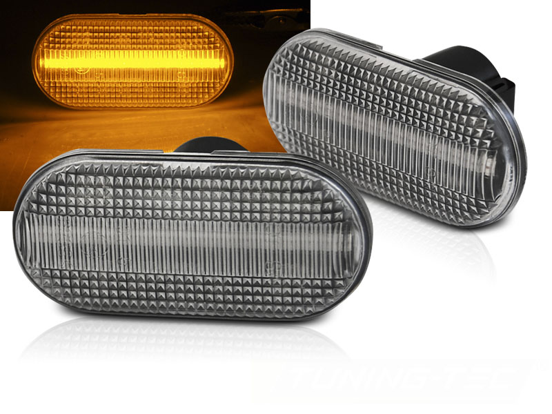 Bočné smerovky Renault Clio / Megane / Scenic / Twingo White LED SEQ