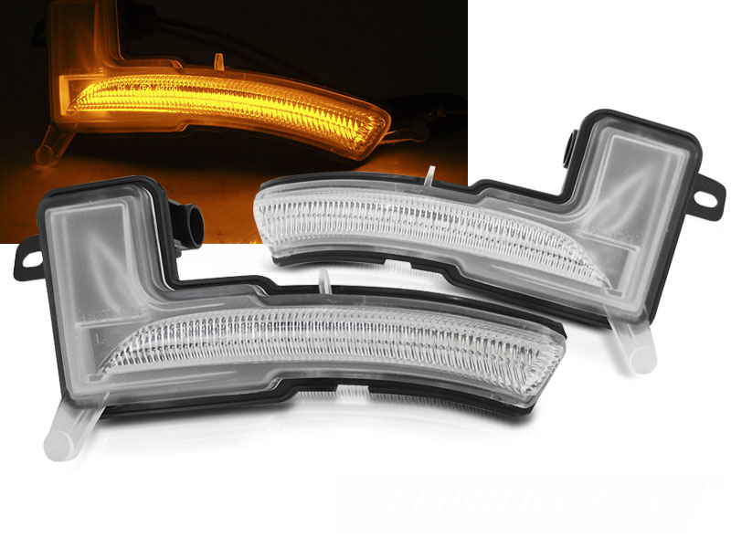 Bočné smerovky do zrkadla Renault Clio IV 16-19 White LED SEQ