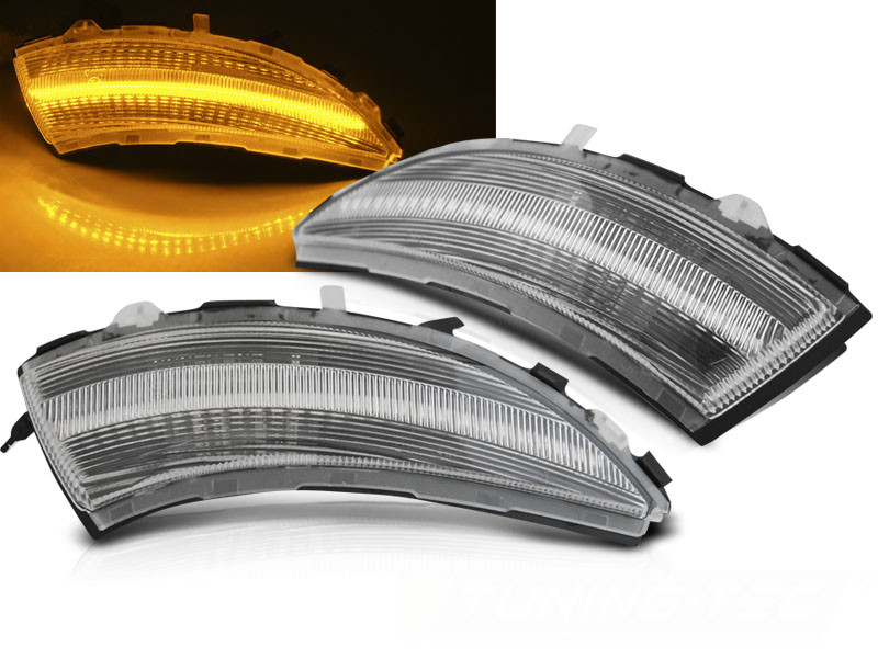 Bočné smerovky do zrkadla Renault Clio IV 12-16 White LED SEQ