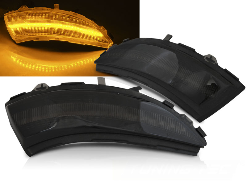 Bočné smerovky v zrkadle Renault Clio IV 12-16 Smoke LED SEQ