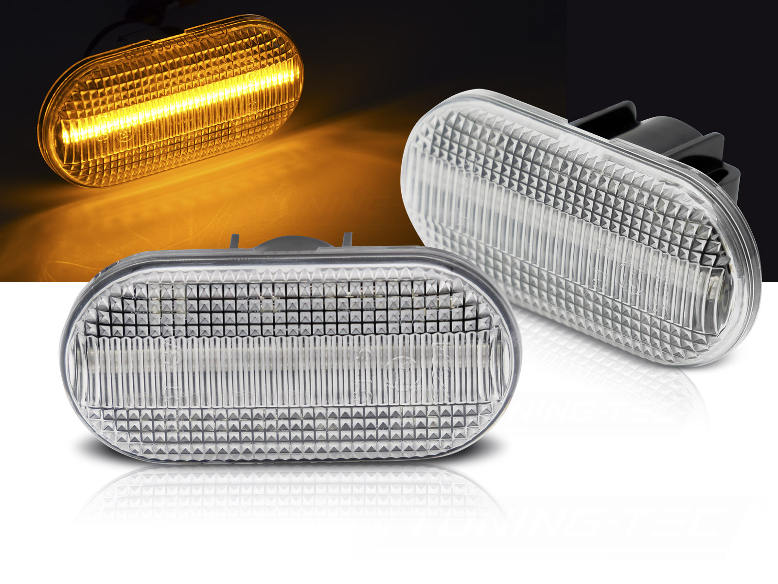 Bočné smerovky Renault Clio II / Twingo II / Scenic / Kangoo White LED SEQ