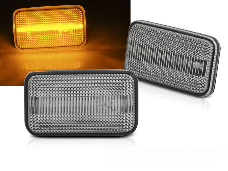 Bočné smerovky VW Golf I / Golf II / Corrado / Jetta White LED SEQ