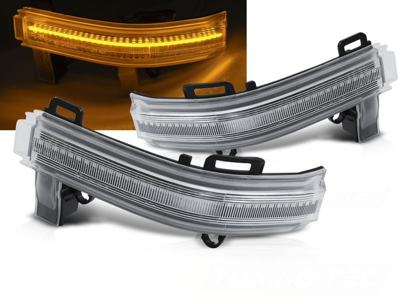 Bočné smerovky do zrkadla VW Crafter 17- White LED SEQ