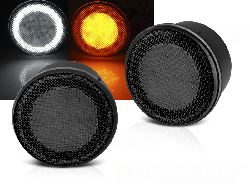 Predné smerovky Chrysler Jeep Wrangler JK 07-18 LED Smoke